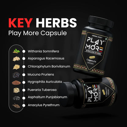 Original Play Mor Capsule African Herbs Premium, Natural Ingredients for Overall Health & Balanced Lifestyle | Play_mor african herbs - 150g