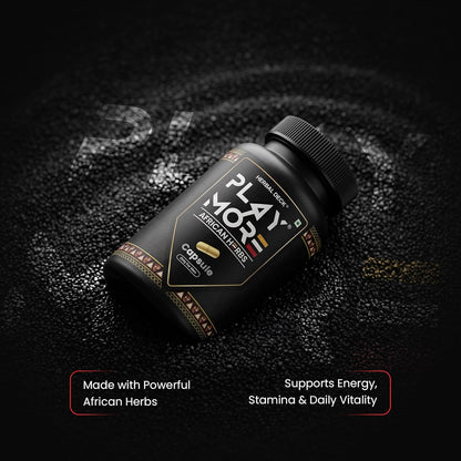 Original Play Mor Capsule African Herbs Premium, Natural Ingredients for Overall Health & Balanced Lifestyle | Play_mor african herbs - 150g